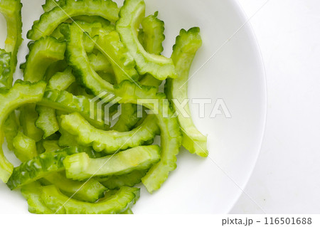 Bitter melon on white background. 116501688