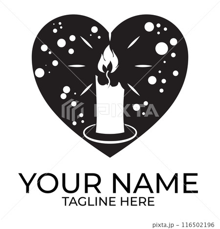 Romantic candlelight icon logo 116502196