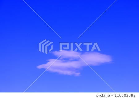 雲のある青空 (背景素材） 116502398