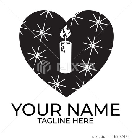 Romantic candlelight icon logo 116502479