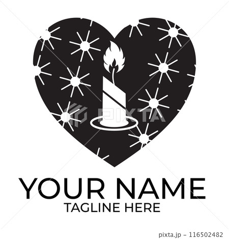 Romantic candlelight icon logo 116502482