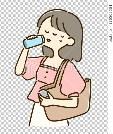 水分補給する女性 116502581