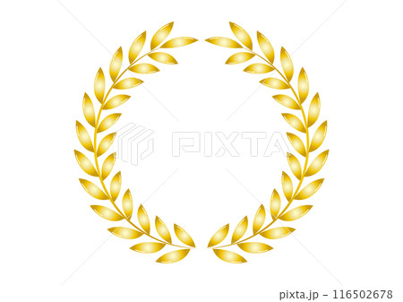 金色の月桂樹のシンプルなランキングフレーム 116502678