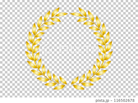 金色の月桂樹のシンプルなランキングフレーム 116502678