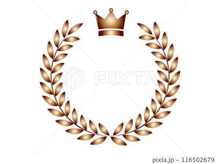 ブロンズの月桂樹のシンプルなランキングフレーム ブロンズの月桂樹のシンプルなランキングフレーム 116502679