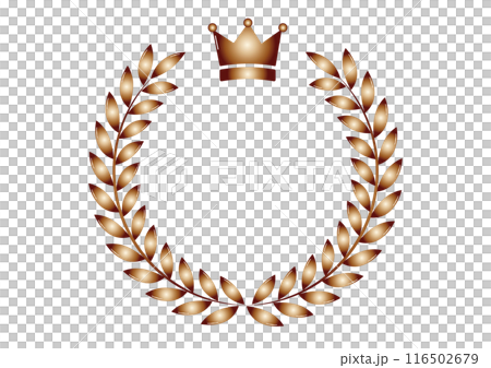 ブロンズの月桂樹のシンプルなランキングフレーム ブロンズの月桂樹のシンプルなランキングフレーム 116502679