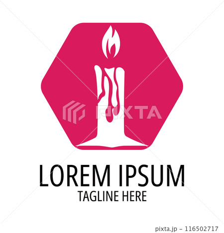 Romantic candlelight icon logo 116502717