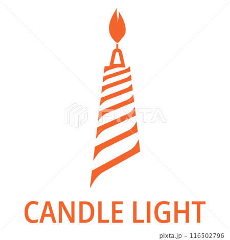 candle light logo design template illustration 116502796
