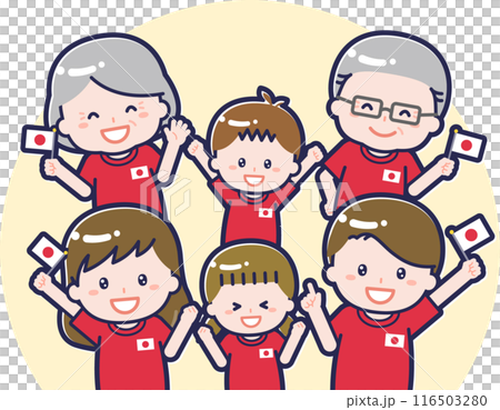 日本家庭享受觀看奧運02 116503280