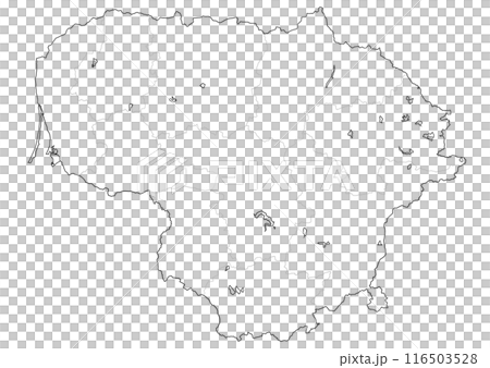 Blank map Lithuania 116503528