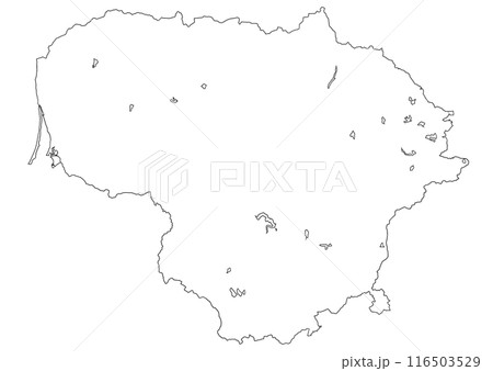 白地図 リトアニア 白地図 リトアニア 116503529
