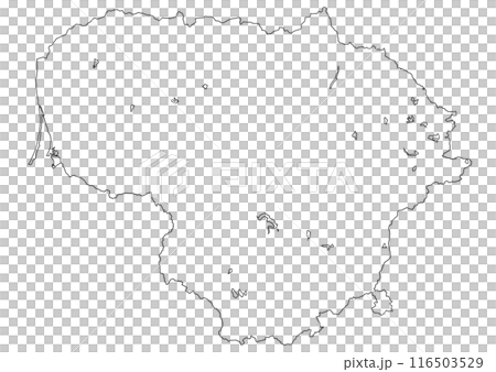 白地図 リトアニア 白地図 リトアニア 116503529