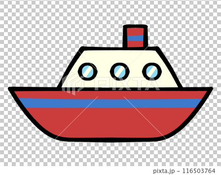 Simple ship illustration material Simple ship illustration material 116503764