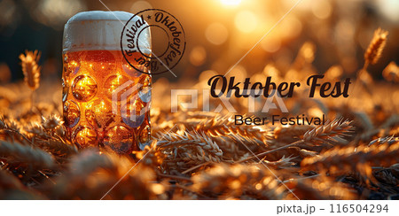 background, banner, poster with space for text at Oktoberfest. background, banner, poster with space for text at Oktoberfest. 116504294