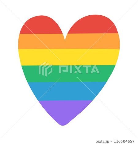 Rainbow pride heart, LGBTQ pride month celebration 116504657