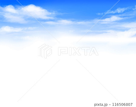 雲のある青空の美しいフレームシンプルな背景素材 雲のある青空の美しいフレームシンプルな背景素材 116506807