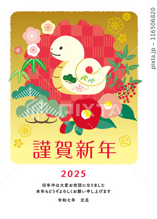 2025年　巳年　年賀状 116506820