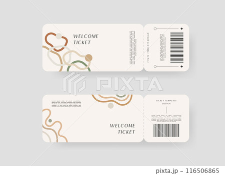 Event ticket template set. Vector template illustration. 116506865