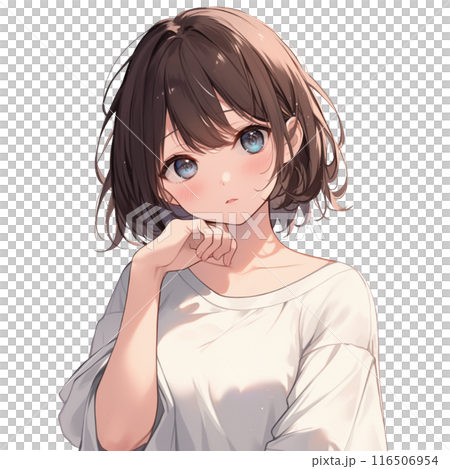 一個穿著寬鬆T恤的女孩 116506954