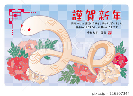 2025年　巳年　年賀状　中華風 116507344