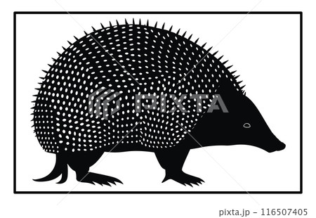 Armadillo Walking Silhouette, Black silhouette of an armadillo, vintage retro hipster armadillo logo 116507405