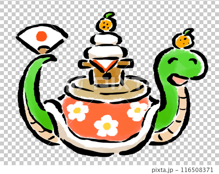 蛇在被爐裡享受悠閒的新年假期 116508371