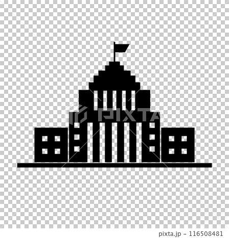 政府剪影圖示。國家。向量。 116508481