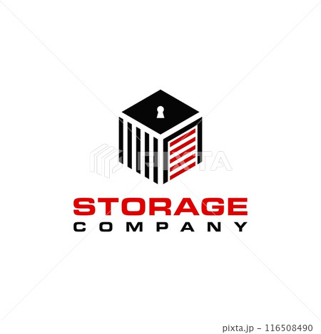 Illustration vector graphic of self storage company logo design template 116508490