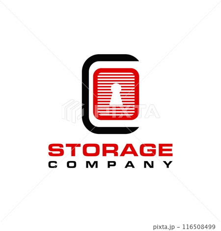 Illustration vector graphic of self storage company logo design template 116508499