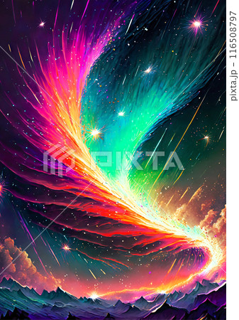 幻想的で綺麗な星空 116508797