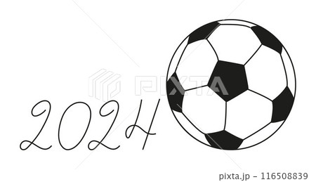 Representing the European international football championship symbol for 2024 in Germany. This features football, showcasing a clean and modern design Representing the European international football championship symbol for 2024 in Germany. This features football, showcasing a clean and modern design 116508839