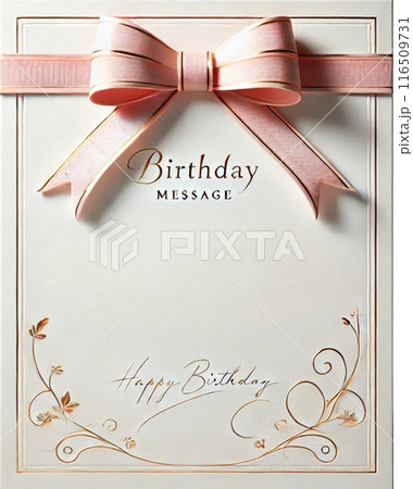 エレガントな誕生日メッセージカード エレガントな誕生日メッセージカード 116509731