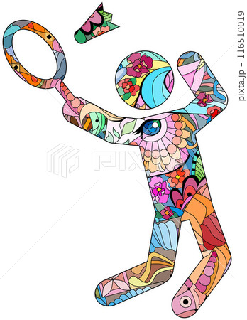 Badminton game icon. Olympic sport Badminton game icon. Olympic sport 116510019