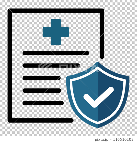 Medical insurance document icon 116510105