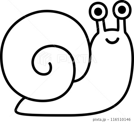 Cute cartoon snail doodle 116510146