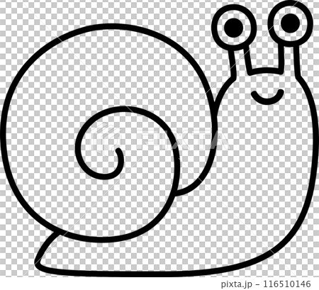 Cute cartoon snail doodle 116510146
