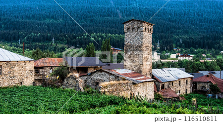 Landscape with Svan tower Landscape with Svan tower 116510811