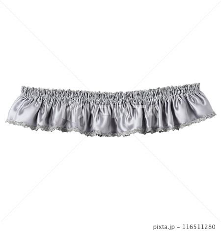 Soft grey silk garter subtle embroidery elegant lift in the air serene mood high resolution 116511280