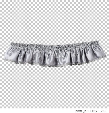 Soft grey silk garter subtle embroidery elegant lift in the air serene mood high resolution 116511280