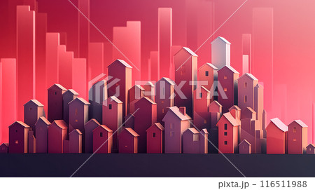 Housing market graph depicting rising prices for rent and purchase 116511988