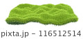 a square piece of cut grass. 3d illustration 116512514