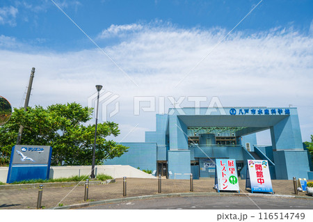 「青森県」八戸市水産科学館マリエントの出入り口 116514749