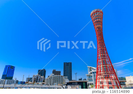 兵庫県　神戸市　メリケンパークにある神戸ポートタワー 116514890
