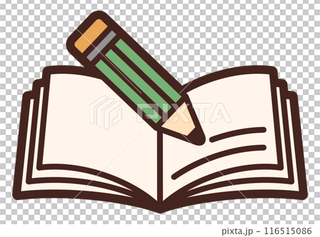 鉛筆とノートのアイコン 鉛筆とノートのアイコン 116515086