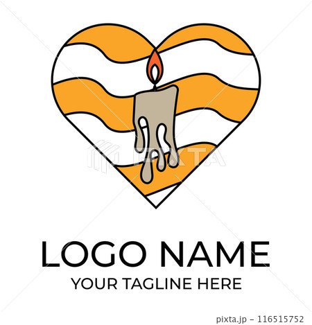 candle light logo design template illustration candle light logo design template illustration 116515752