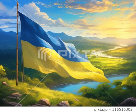 ウクライナ国旗 ウクライナ国旗 116516302