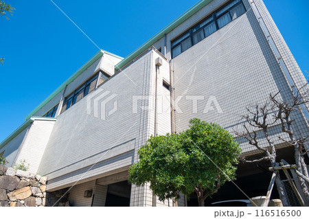 鞆城跡に建つ福山市鞆の浦歴史民俗資料館 外観 鞆城跡に建つ福山市鞆の浦歴史民俗資料館 外観 116516500