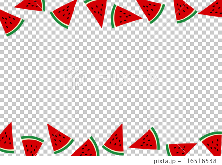 可愛的夏季西瓜框架背景 14 116516538