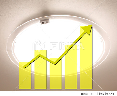 電灯や照明の電気代が値上げされるグラフ 116516774