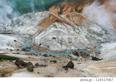 登別地獄谷の風景 登別地獄谷の風景 116517067